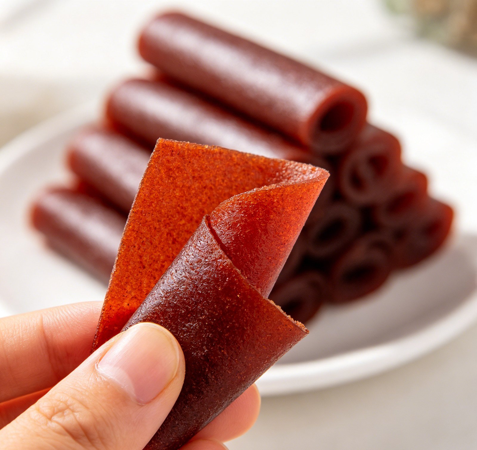 Rolled hawthorn fruit snacks